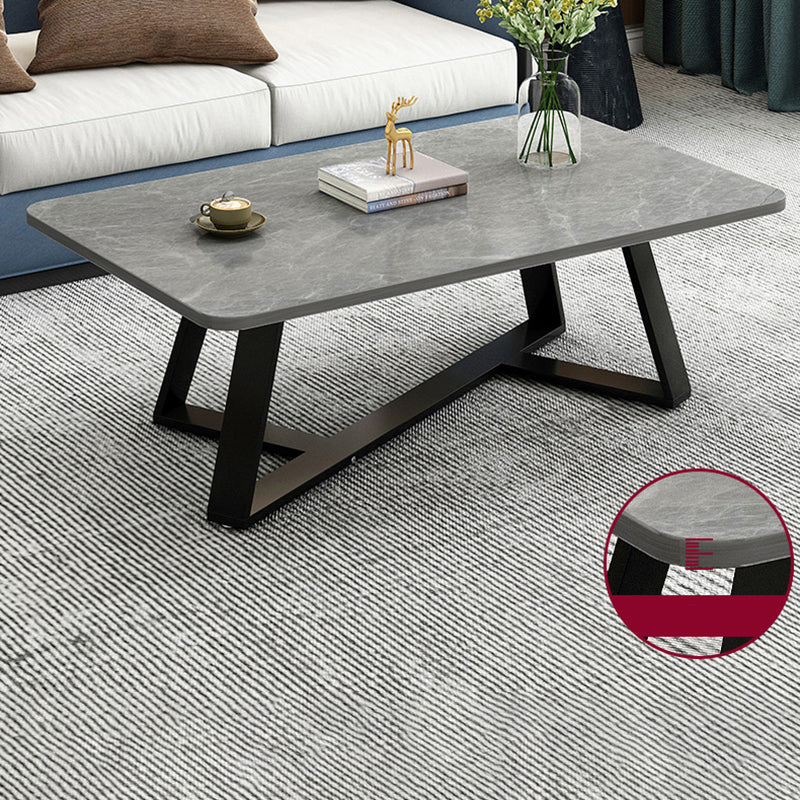 Mesa de café simple y moderna rectangular 1 Mesa de cóctel individual para el hogar