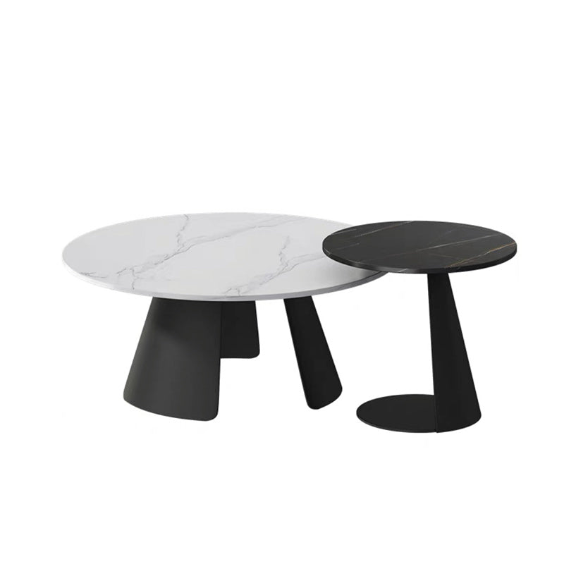 No Distressing End Table Modern Marble Living Room Side Table