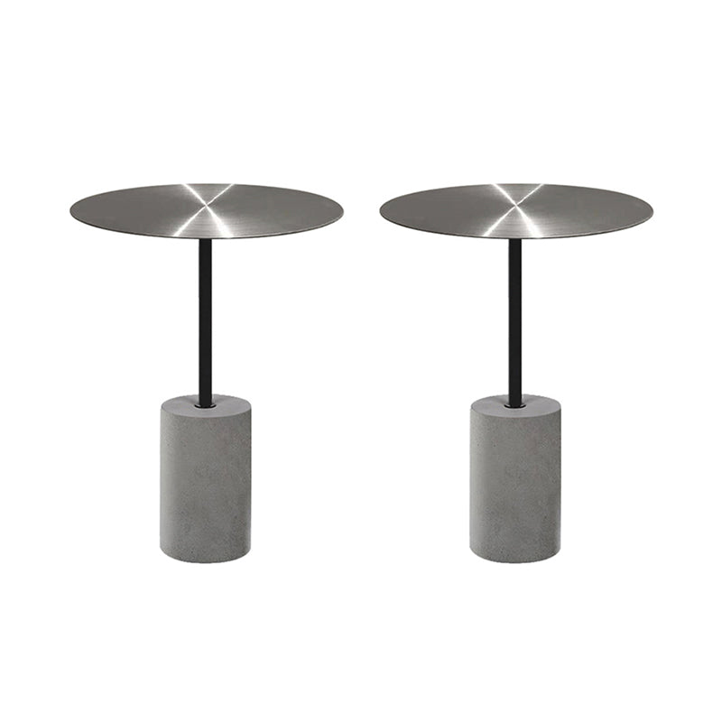 Moderner Metallrund -Top Side Table Beton -Sockel -Endtisch