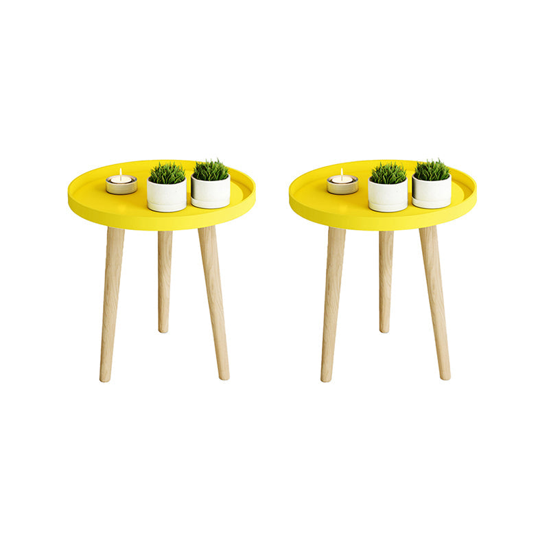 17,71 "hoher runder Plastik Runder Tischnagentisch Holz 3 Beine Endtisch