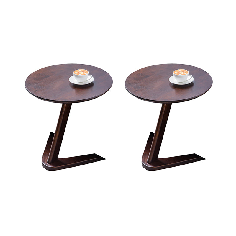 Eigentijdse ronde zijtafel rubberwood zijkant snacktafel