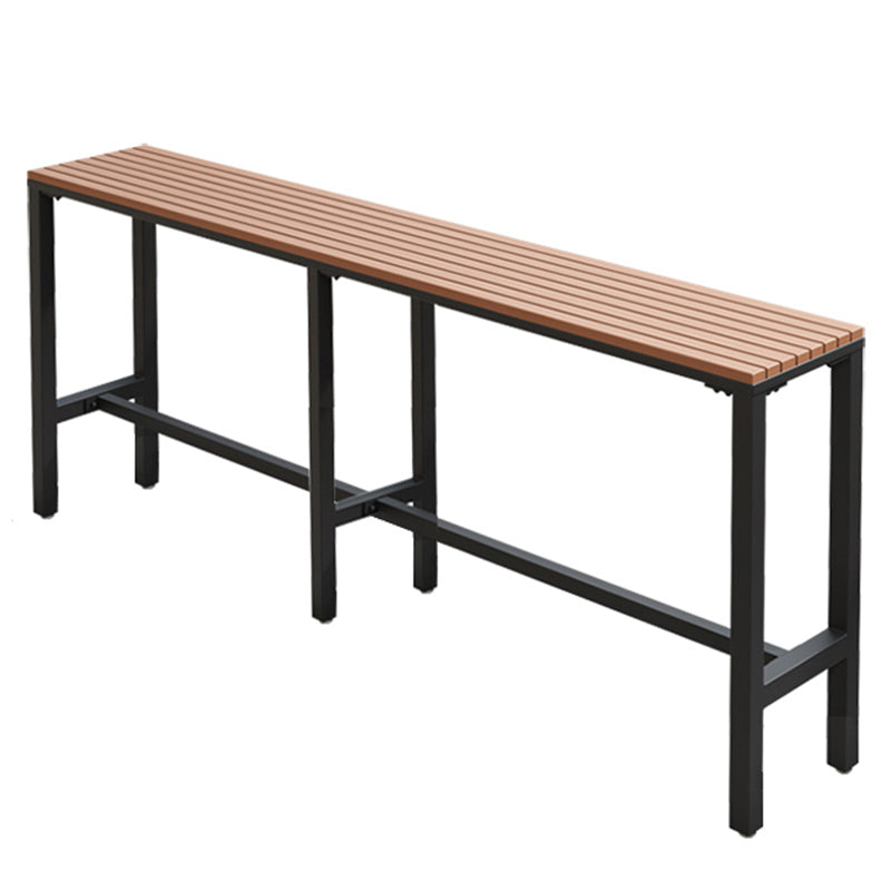 Industrial Counter Height Dining Table Trestle Bar Dining Table Black Without Chairs Clearhalo 'Bar Furniture' 'Bar Tables' 'bar_tables' 'furn' 'furn_bar_tables' 'Furniture' 'Kitchen & Dining Furniture' 6610974