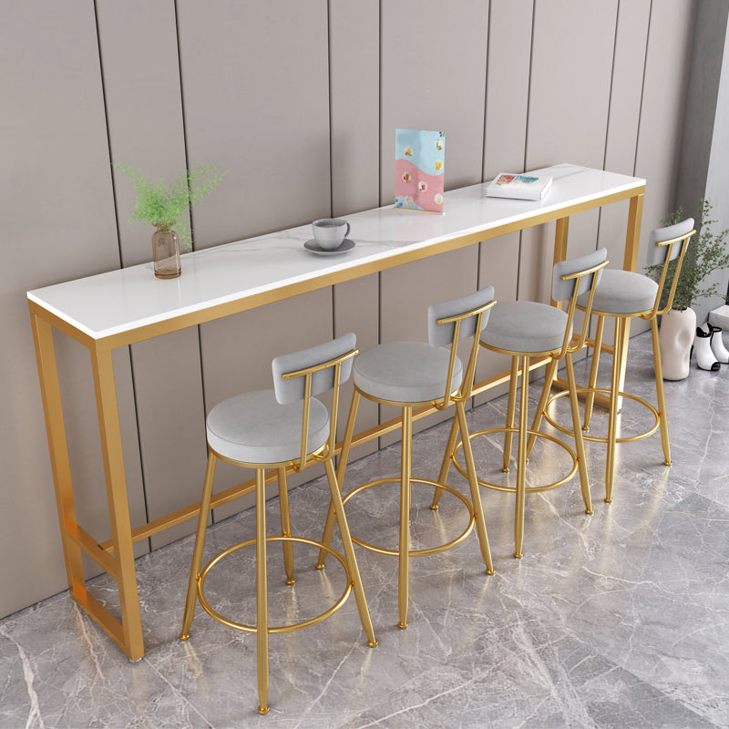 Faux Marble Counter Height Pub Set 1/2/5 Pieces Pub Table Set 5 Pieces: Table, 4 Gray Stools Clearhalo 'Bar Furniture' 'furn' 'furn_home_bar_bar_sets' 'Furniture' 'Home Bars & Bar Sets' 'home_bar_bar_sets' 'Kitchen & Dining Furniture' 6612110