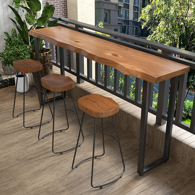 Set di bar in legno massiccio contemporaneo 1/2/4 pezzi Set da pranzo per pub rettangolo per interno