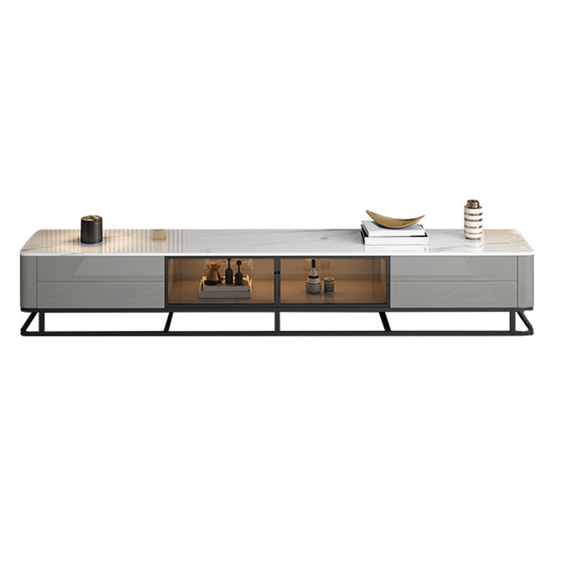 Console de média moderne Stand Stand Stone TV stand Console avec tiroirs
