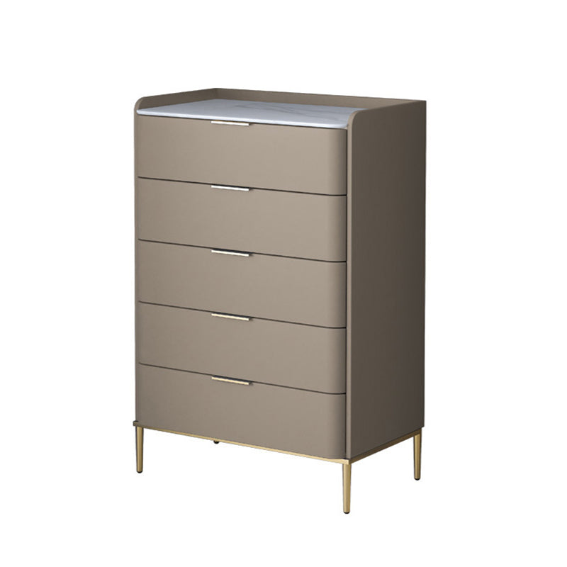 Glam Stone Storage Chest Bedroom 15.7" Wide Vertical Chest with Drawers Khaki 5 Clearhalo 'Bedroom Furniture' 'Dressers & Chests' 'dressers_chests' 'furn' 'furn_dressers_chests' 'Furniture' 6618308
