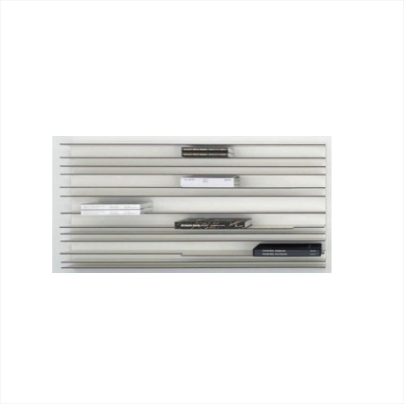 Industrial Closed Back Bookcase Floating Metal Bookshelf with Shelves