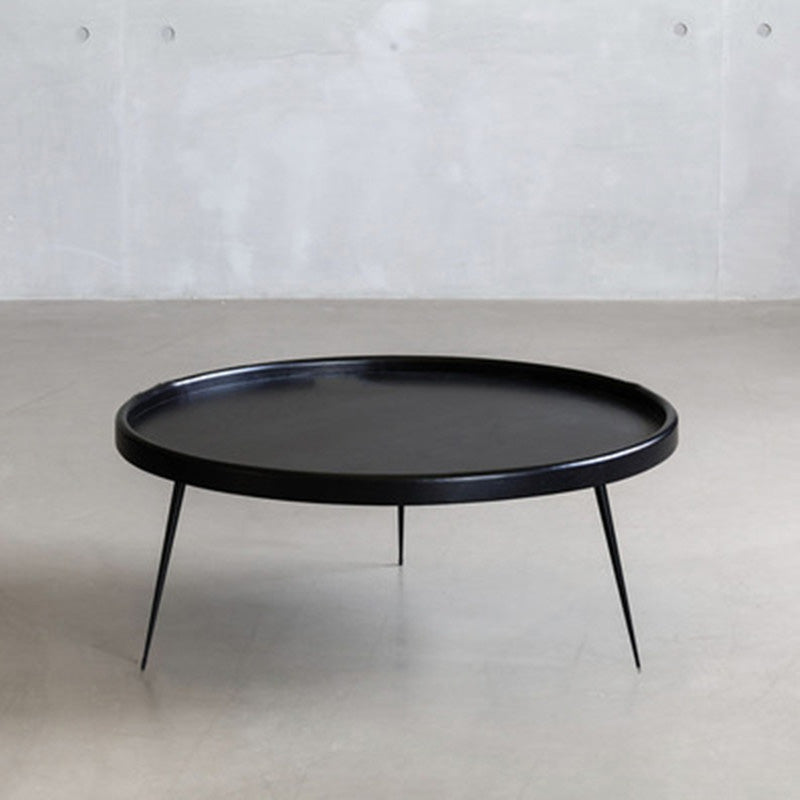 Modern Tray Top Coffee Table Round 3 Legs Coffee Table for Living Room Black Clearhalo 'Coffee & Accent Tables' 'Coffee Tables' 'coffee_tables' 'furn' 'furn_coffee_tables' 'Furniture' 'Living Room Furniture' 6620333