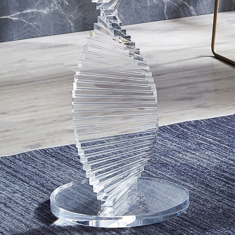 Tavolo laterale glam largo 18 "Piedistale acrilico Clear Accent Table