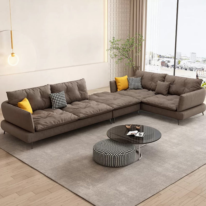 Skandinavisches Wohnzimmersofa ausgestoßen Armkissen Stoff Sitzgelegenheiten