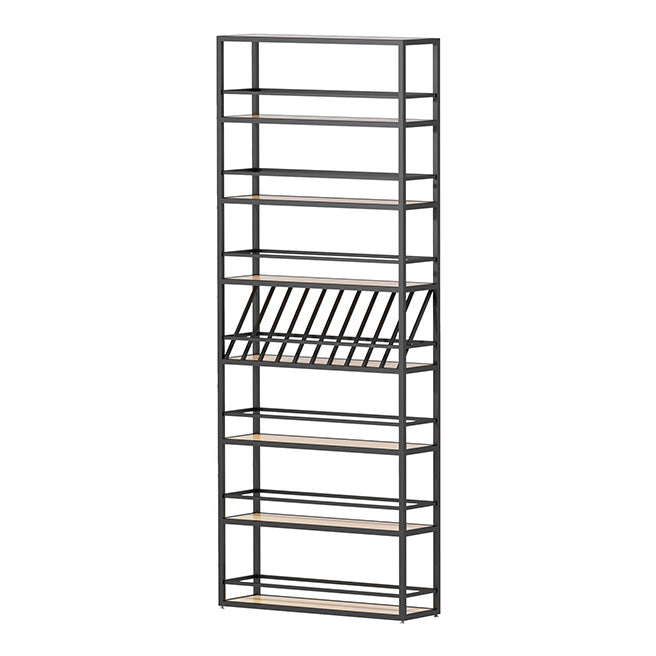 Metal Floor Bottle Wine Rack Contemporary Black Wine Holder Rack Black without Storage Clearhalo 'furn' 'furn_wine_racks' 'Furniture' 'Kitchen & Dining Furniture' 'Wine Racks' 'wine_racks' 6629318