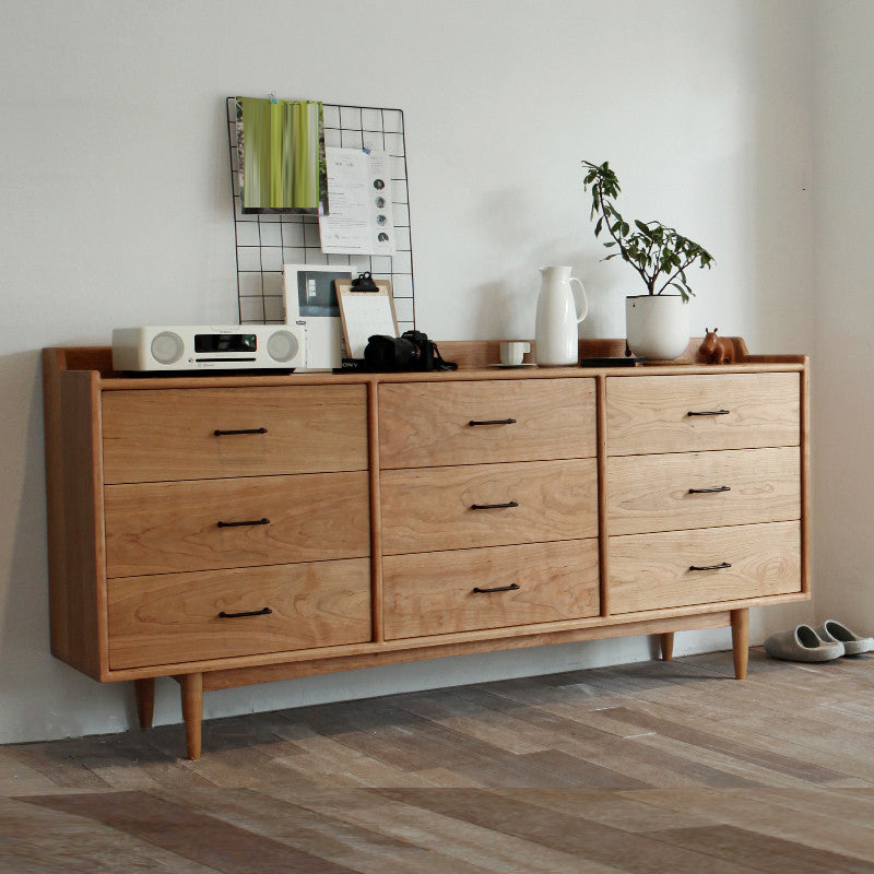 Casseggiatore tradizionale per il torace per il torace in legno massiccio con cassetti