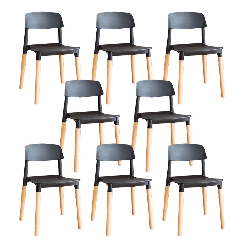 Sedia gambe in legno massiccio sedia da pranzo aperta a bracciale interno