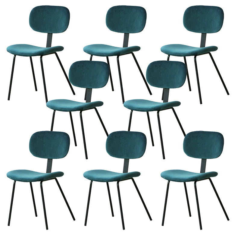 Sedie da pranzo in velluto senza braccio della sedia da cucina contemporanea