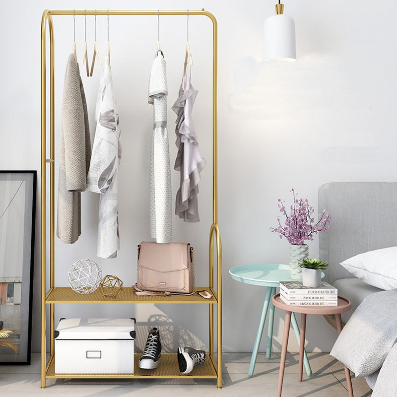 Rack de manteau en manteau ordinaire contemporain avec étagères de rangement