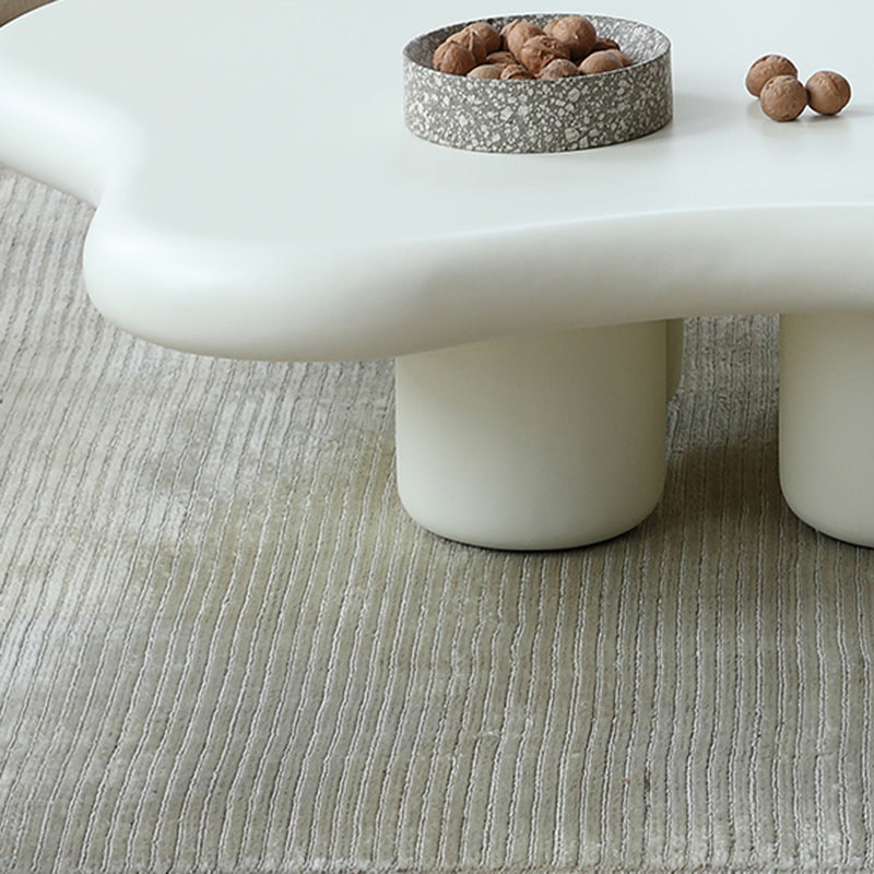 14"H Contemporary Coffee Table White Single Coffee Cocktail Table