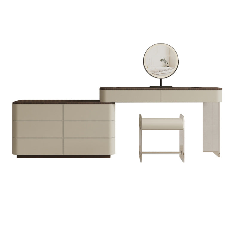 17.72 "brede make-up ijdelheid in witte make-up ijdelheid bureautafel met laden