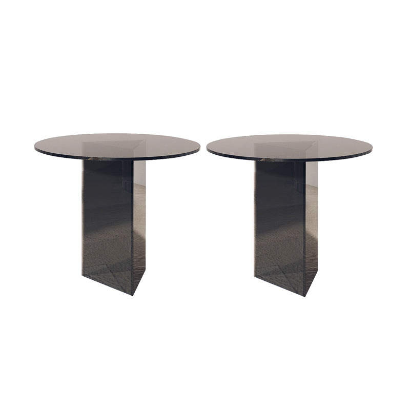 19 "幅のグラムサイドテーブルクリアアクリル台座のアクセントサイドテーブル