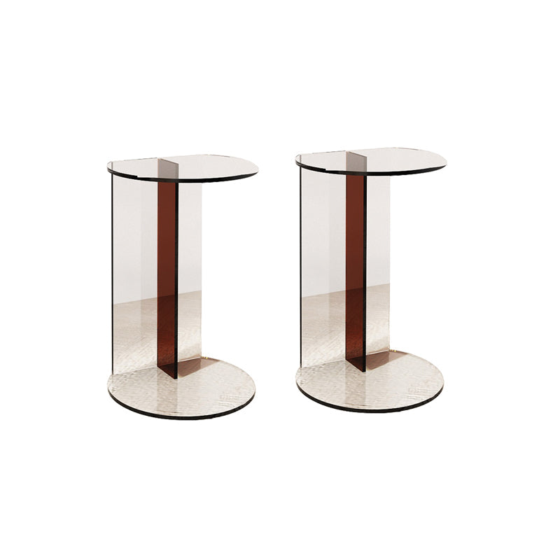 11" Wide Glam Side Table Sled Acrylic Clear Accent Side Table