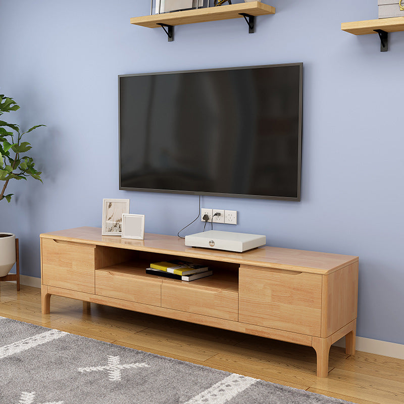 Solid Wood TV Media Stand Open Storage Media Console met laden