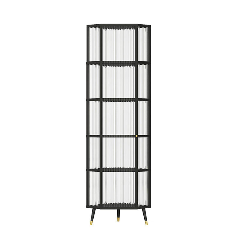 Armadio ad angolo di mobile in metallo contemporaneo Curio Armadietto per soggiorno per soggiorno