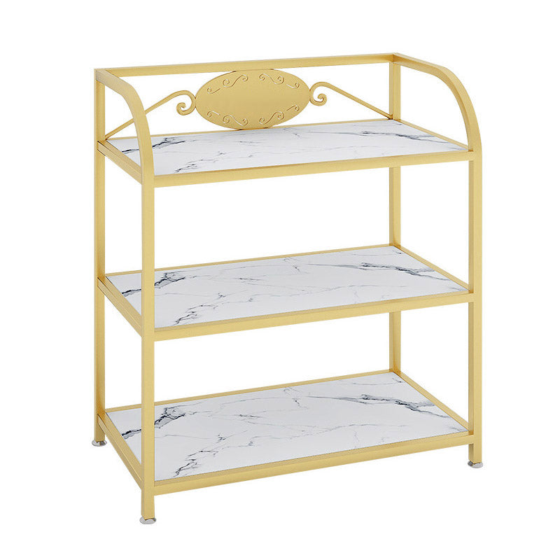 Tavolo da preparazione di stoccaggio aperto a 3 livelli Home Dining Modern Kitchen Trolley