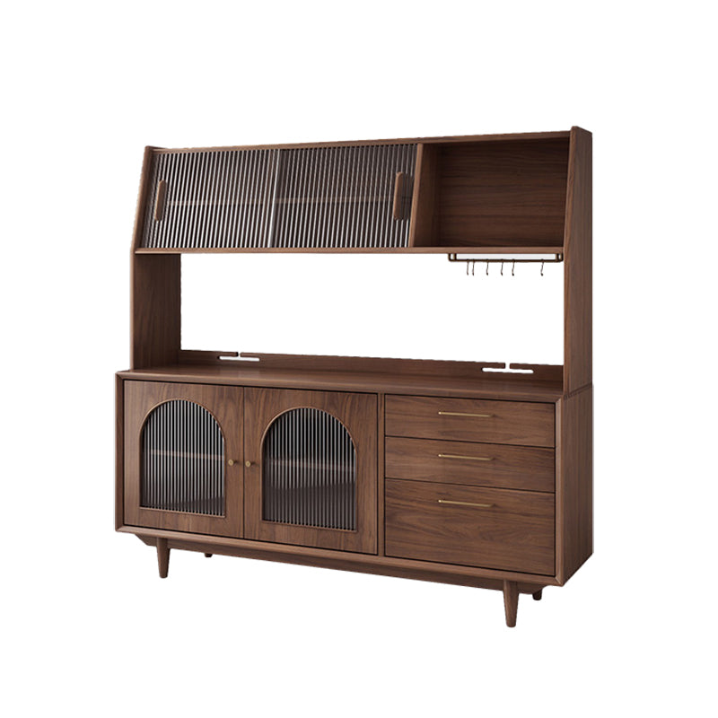 Tavolo a buffet moderno con porte scorrevoli in legno a buffet in legno massiccio