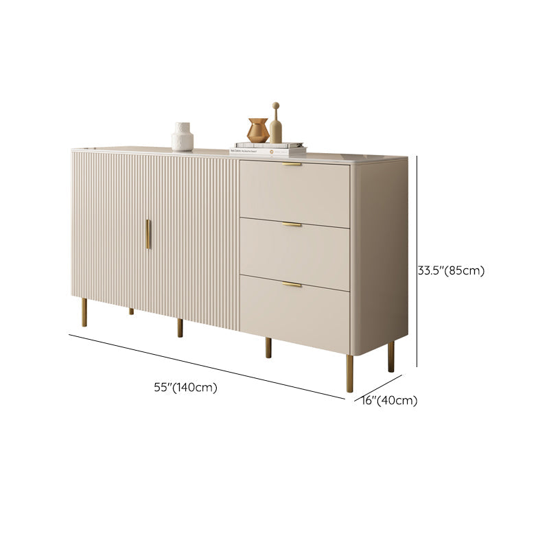 Tavolo da sideboard Beige con cassetti Dining Server contemporaneo