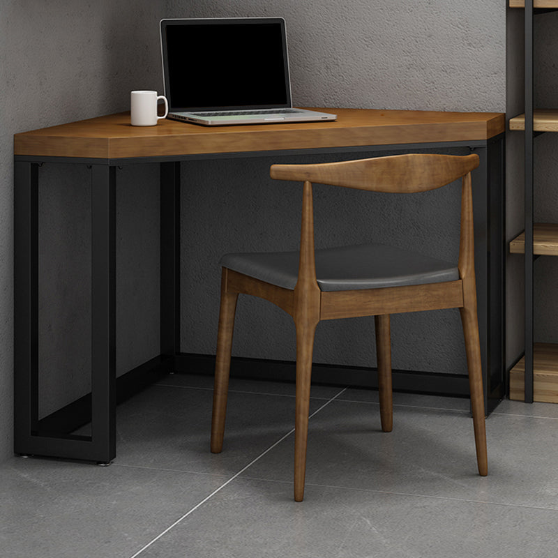 Scrivania d'angolo in legno massiccio moderno 29.53 "scrivania alta con gambe di ferro