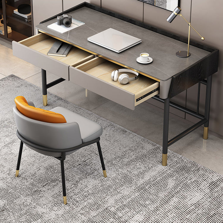 Classic Glam Office Bureau Reckin Recangle RECTANGE Bureau avec 2 tiroirs