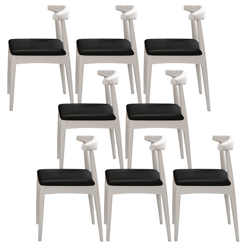 Contemporary No Arm Conference Chair Wood Chair with Legs for Office White 8 Piece Set Clearhalo 'furn' 'furn_office_chair' 'Furniture' 'Office Chairs' 'Office Furniture' 'office_chair' 6649577