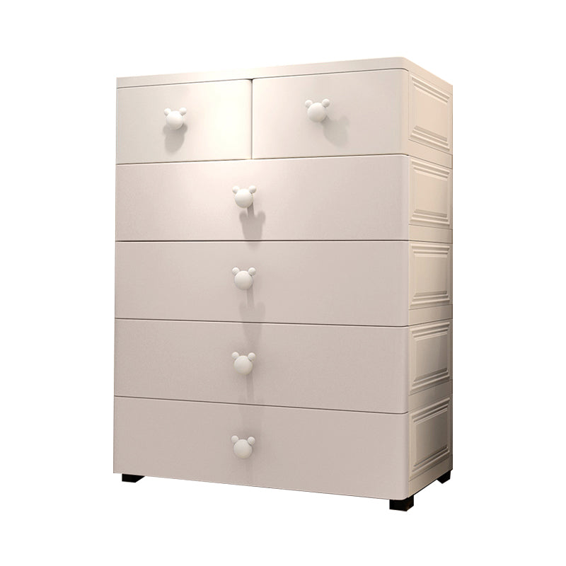 Armadio in plastica non ostacolo con cassetti contemporanei mobili per archiviazione interno