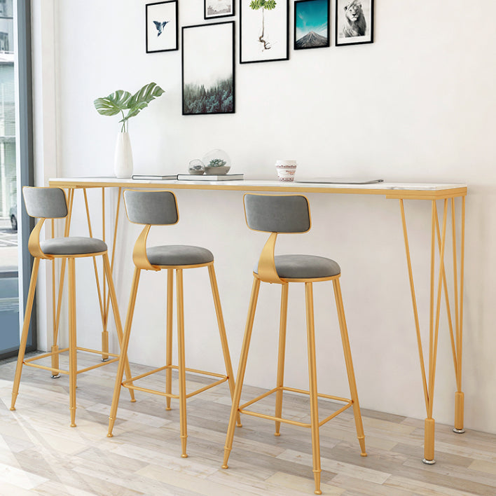 Faux Marble Pub Dining Set 1/4 Pieces Counter Height Pub Set