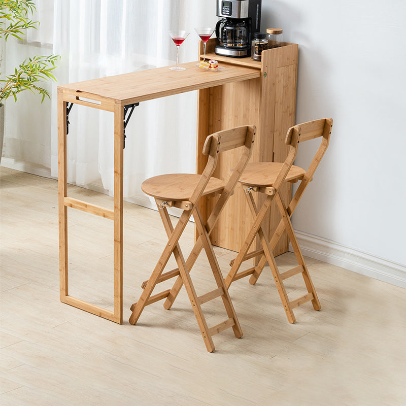 Contemporary Bar Table Set 1/2/3 Pieces Counter Height Pub Set 4 Pieces: Gray table , 3 Orange Bar Stools Clearhalo 'Bar Furniture' 'furn' 'furn_home_bar_bar_sets' 'Furniture' 'Home Bars & Bar Sets' 'home_bar_bar_sets' 'Kitchen & Dining Furniture' 6652162