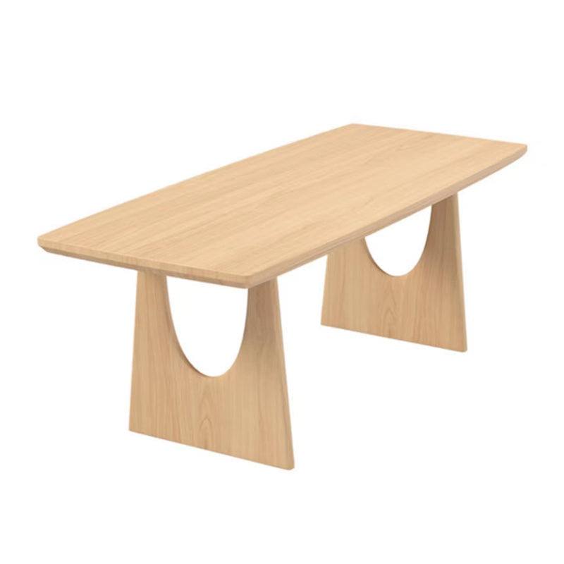 Tavolo da pranzo industriale con doppio piedistallo Tavolo in legno di pino per sala da pranzo bar