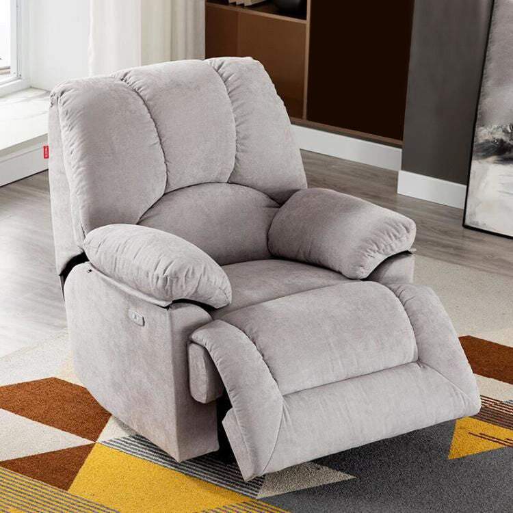 Position Lock Recliner Chair Power Reclining Type Standard Recliner Gray Power Recline Clearhalo 'Chairs & Seating' 'furn' 'furn_recliners' 'Furniture' 'Living Room Furniture' 'Recliners' 6654746