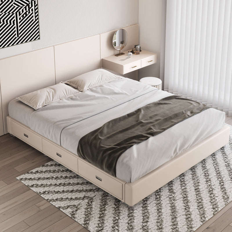 Matelas inclus Lit de stockage de cadres de plate-forme avec tiroirs