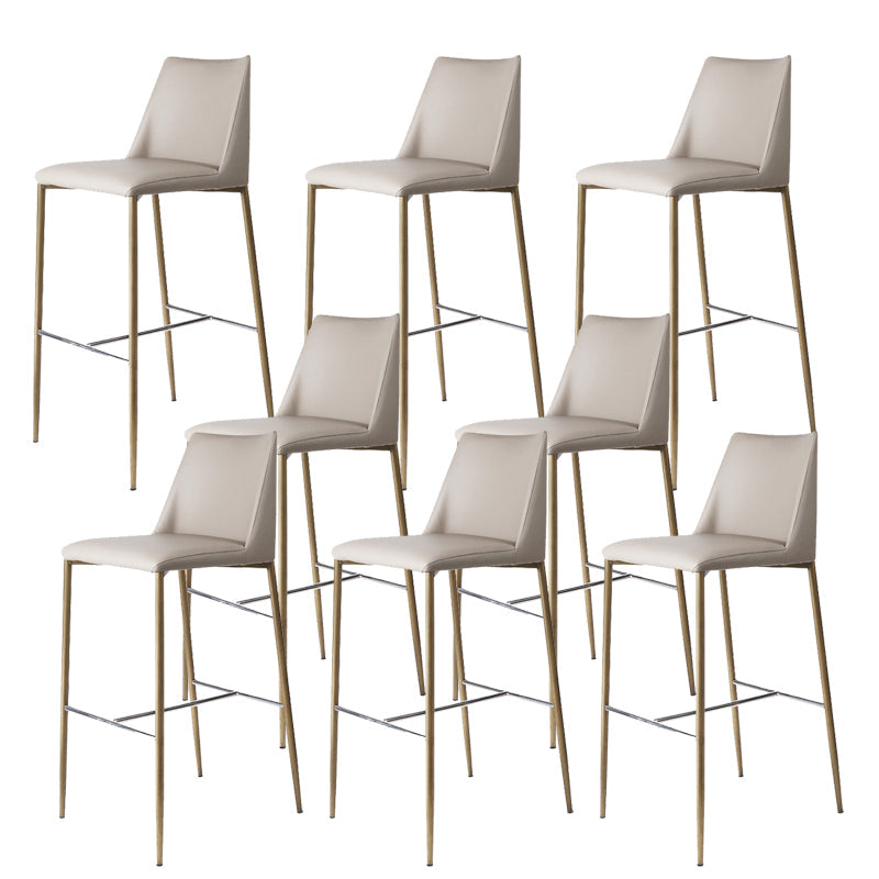 Tabouret de Bar à dossier moderne, tabouret de comptoir à Base en métal et cuir pour salon