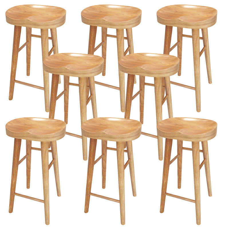 Taburetes de comedor de madera maciza contemporánea taburetes de bar sin fútbol con reposapiés