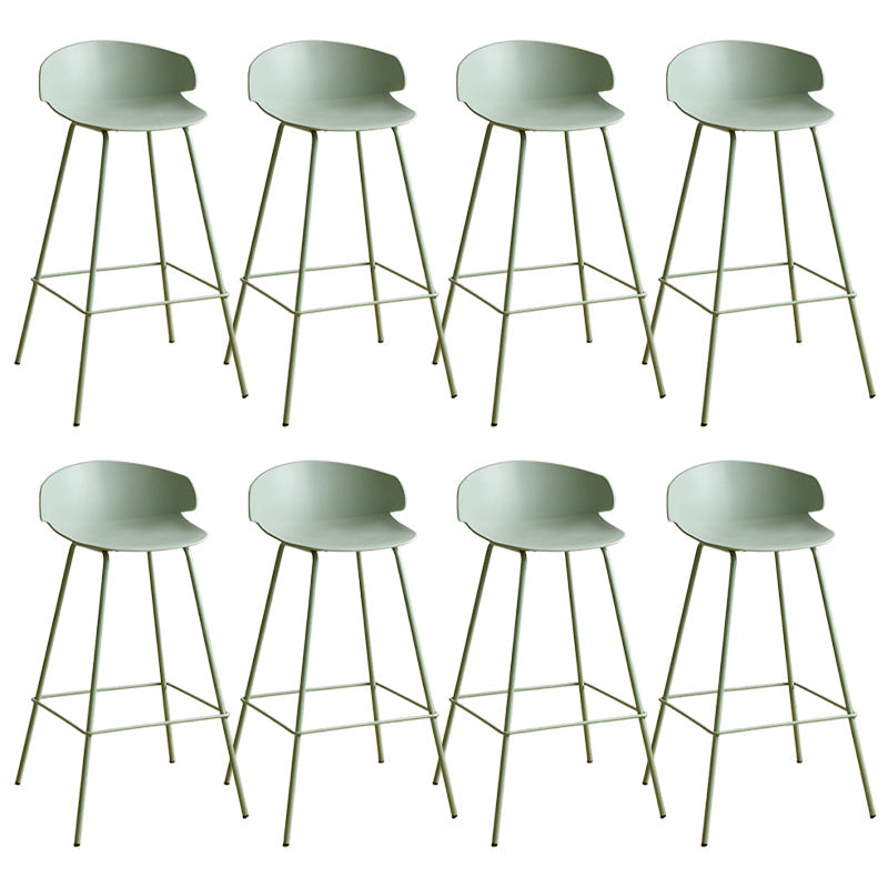 Modern Plastic Bar Stool Backrest Counter Stool for Living Room