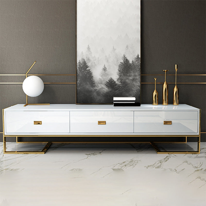 Glam TV Media Stand Console multimediale di archiviazione chiusa con 3 cassetti