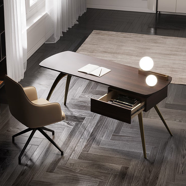 Bureau de bureau en bois glamour 1 tiroir 23,62 "W.