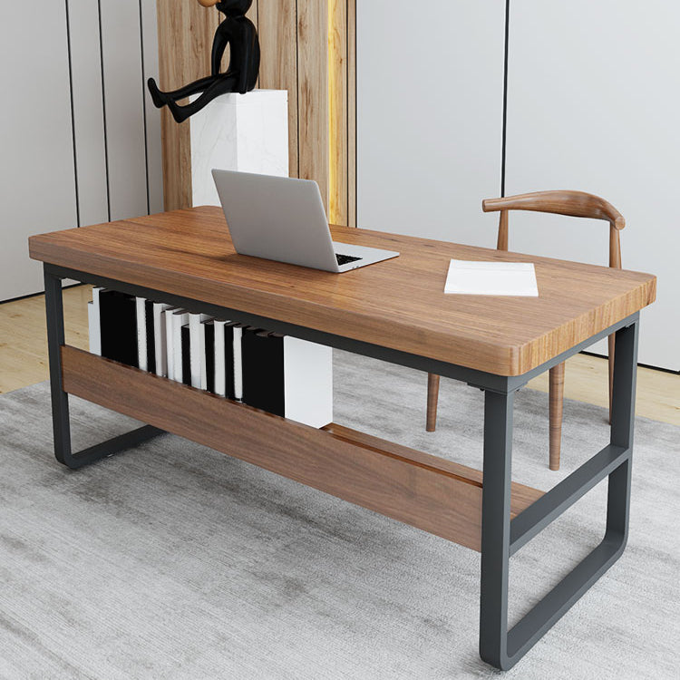 29,25 inch H Hedendaags kantoor Desk rechthoek Rechthoek Massief Wood Writing Desk