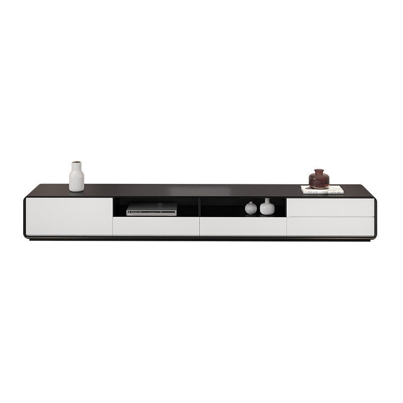 Contemporary TV Media Console Wooden TV Media Stand with 4 Drawers Black-White Clearhalo 'furn' 'furn_tv_stands_entertainment_centers' 'Furniture' 'Living Room Furniture' 'TV Stands & Entertainment Centers' 'TV Stands & Media Storage Furniture' 'tv_stands_entertainment_centers' 6669044