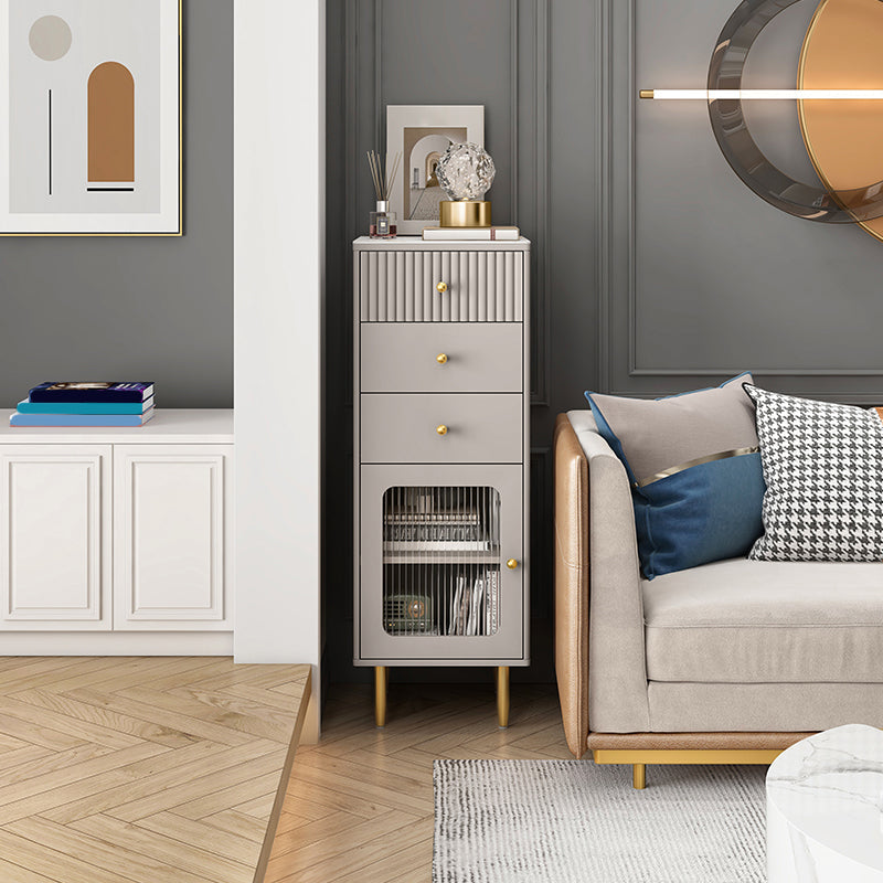 Glam Combo Dresser Stone Vertical Storage Chest Dresser for Bedroom