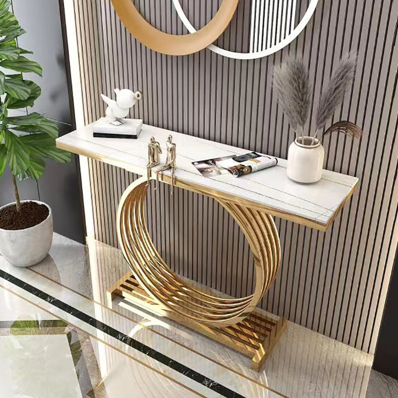 Tavolo da macchia di accento del rettangolo in marmo Resistente al tavolo della console alta 31,5 "