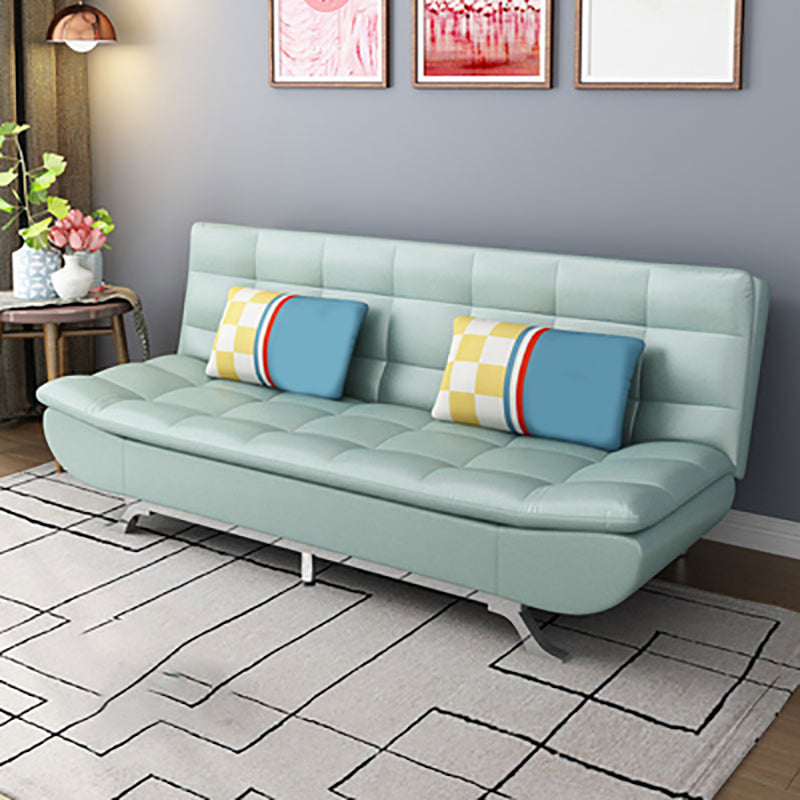 Pillow Included Sofa Futon Armless Futon Sofa Bed with Metal Legs