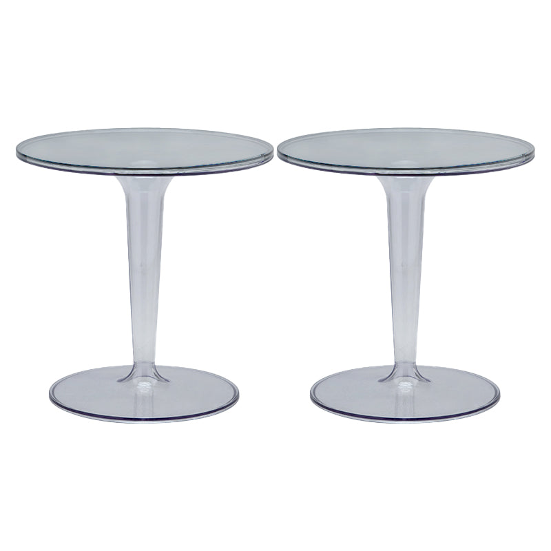 Tabella dell'estremità laterale rotonda di plastica 19.09 "Tavolo accento laterale largo di piedistallo