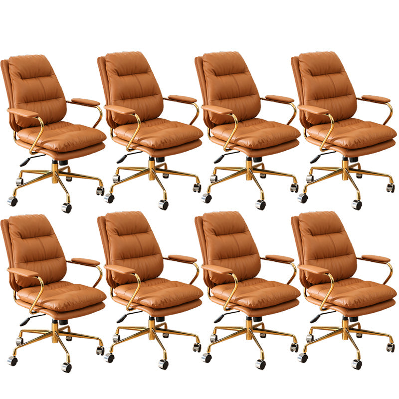 Moderne gestoffeerde bureaustoelstoel vaste armen geen pijnlijke bureaustoel met wielen