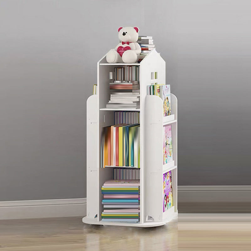 Engineered Wood Modern Bookcase Closed Back Standard Bookshelf 16.1"L x 16.1"W x 37.4"H White Clearhalo 'Bookcases' 'furn' 'furn_bookcases' 'Furniture' 'Office Furniture' 6674641